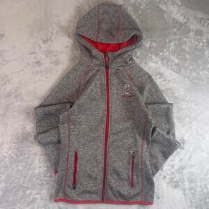 Colosseum Wisconsin Badgers Zip Hoodie Womens Medium Gray Red NCAA